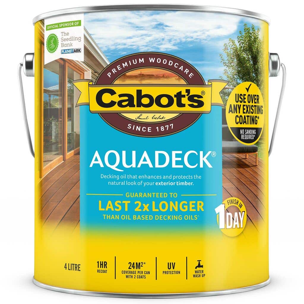 Cabot's Aquadeck Natural Exterior Decking Oil 4L