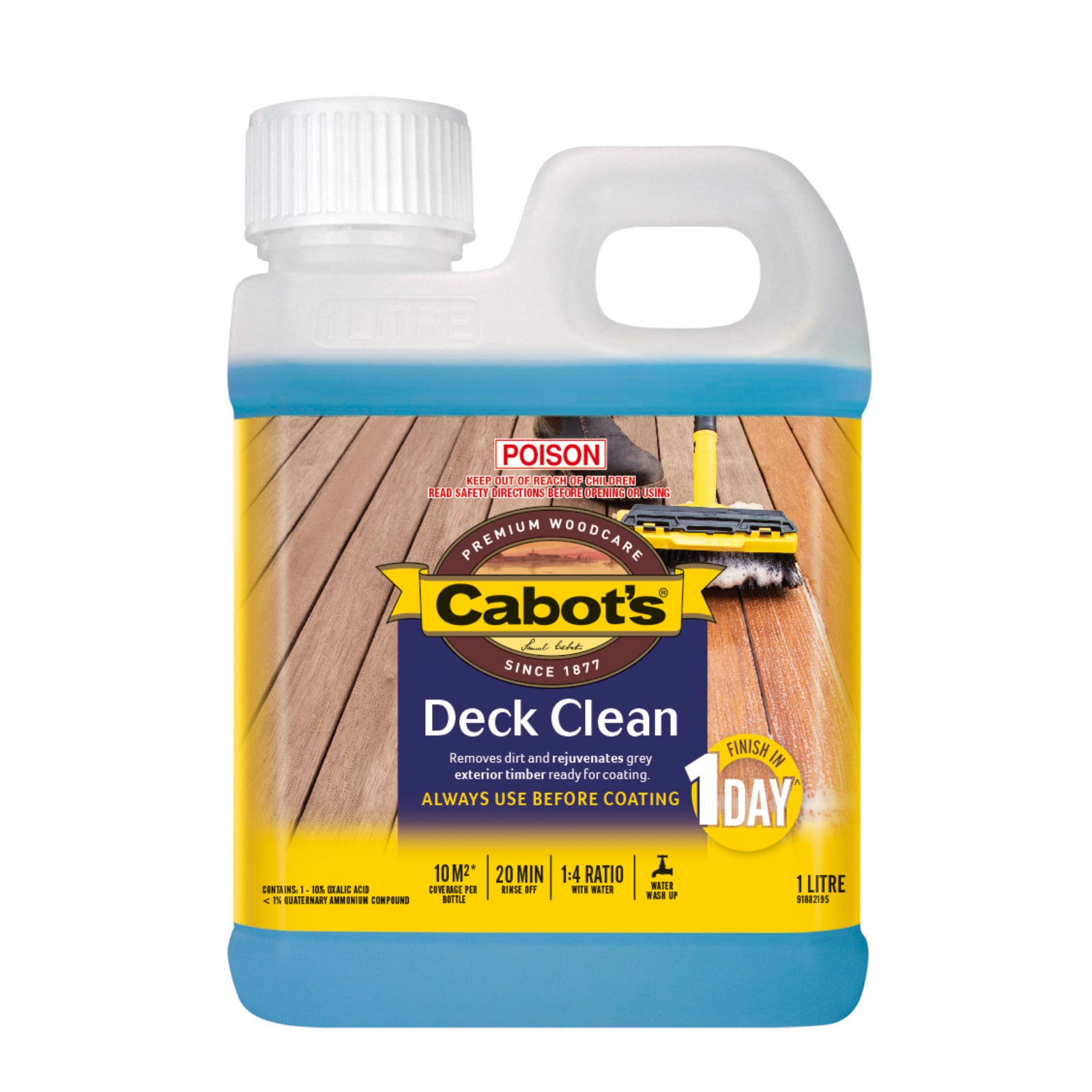 Buy Cabot's Deck Clean 1 Litre | Decking Oil & Cleaner Online Sydney