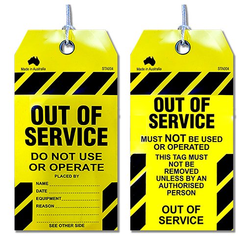 Safety Tag "Out Of Service"