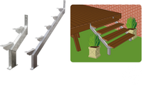 Canterbury Timber Buy Timber Online Hardaz Steel Stair Stringers 5 Step (Left & Right Pair)