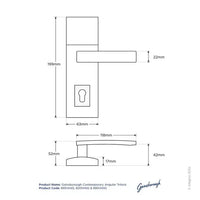 Gainsborough Trilock Contemporary Angular Double Cylinder Entrance Lever Set in Matte Black