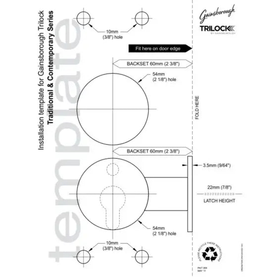 Gainsborough Trilock Contemporary Angular Double Cylinder Entrance Lever Set in Matte Black