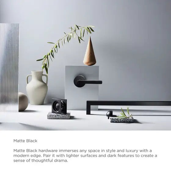 Gainsborough Trilock Contemporary Angular Double Cylinder Entrance Lever Set in Matte Black