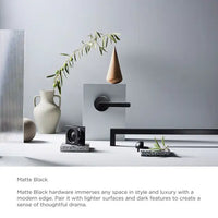 Gainsborough Trilock Contemporary Angular Double Cylinder Entrance Lever Set in Matte Black