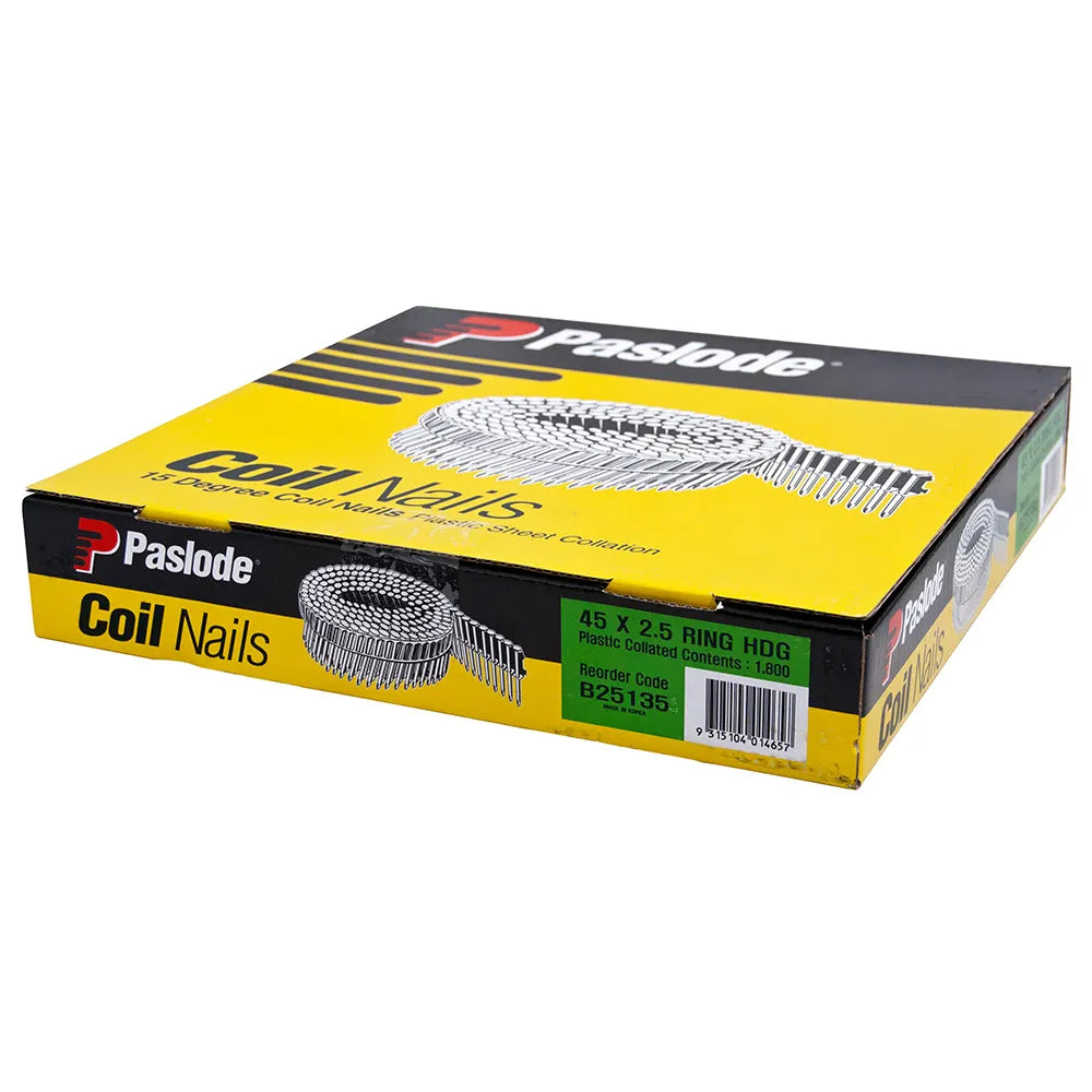 Paslode 45x2.5mm Coil Nail Ring HDG