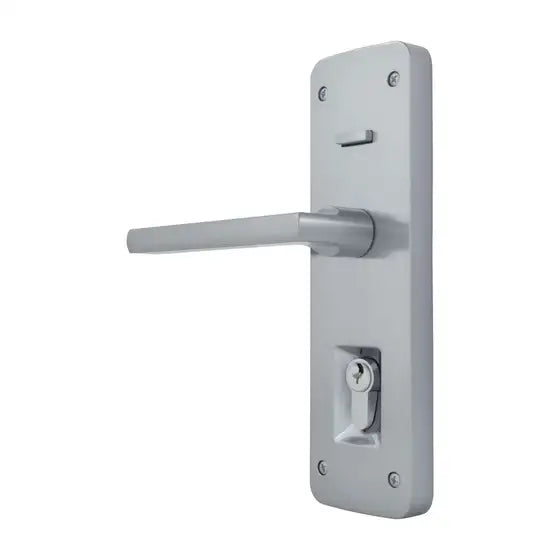 Gainsborough Trilock Cove Lianna Double Cylinder Entrance Door Handle Lever Set in Satin Chrome