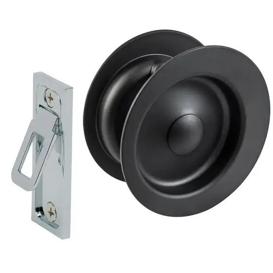 Gainsborough Circular Passage Sliding Cavity Set in Matte Black