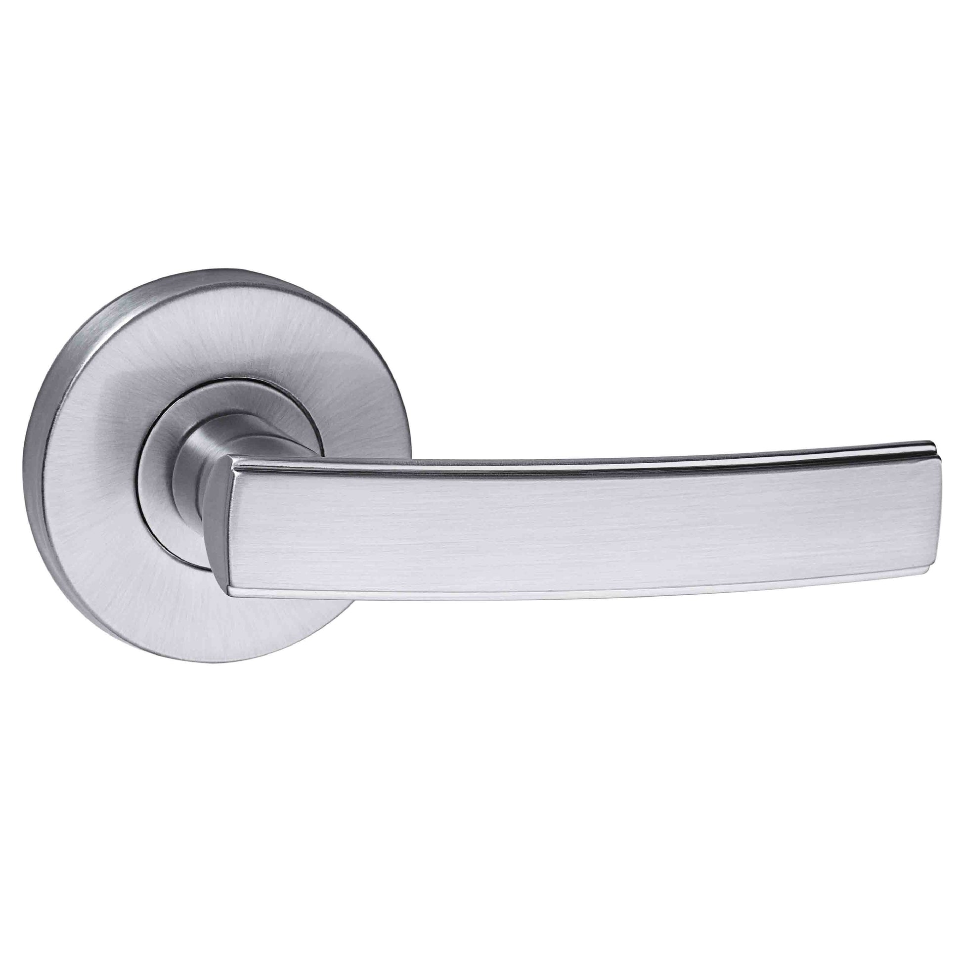 Gainsborough Choice Bailey passage door handle lever satin chrome rectangular curved design zinc alloy for internal non locking doors