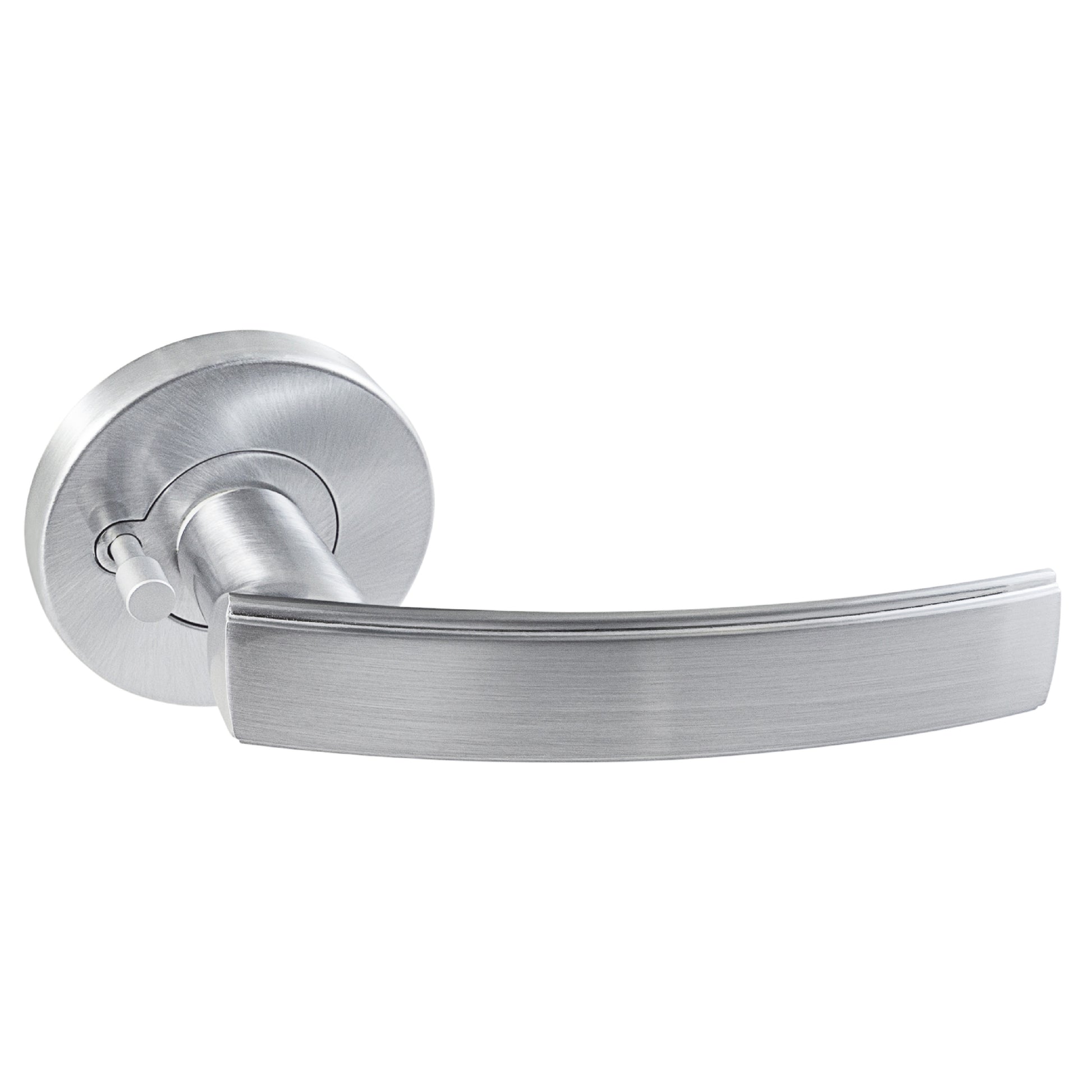 Gainsborough Choice Bailey privacy door handle satin chrome rectangular curved zinc alloy for bathroom bedroom doors