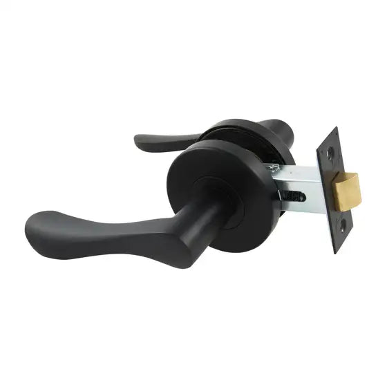 Gainsborough Choice Florence passage door handle matte black curved organic zinc alloy for internal doors