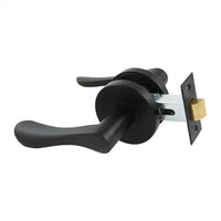 Gainsborough Choice Florence passage door handle matte black curved organic zinc alloy for internal doors