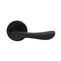 Gainsborough Choice Florence privacy door handle lever set matte black curved organic design zinc alloy for bedroom and bathroom doors