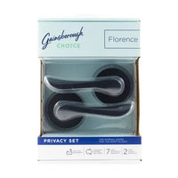 Gainsborough Choice Florence privacy door handle lever set matte black for bedroom and bathroom doors