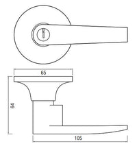Door Handles Chesapeake Satin Chrome Entrance Lever