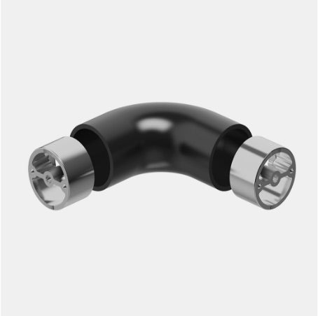 Handrail Bend Fixed 90 Deg Black