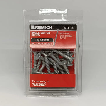 Galvanised Bugle Screw 14g x 50mm - Pack of 25