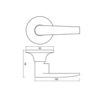 Door Handles Chesapeake Satin Chrome Passage Lever