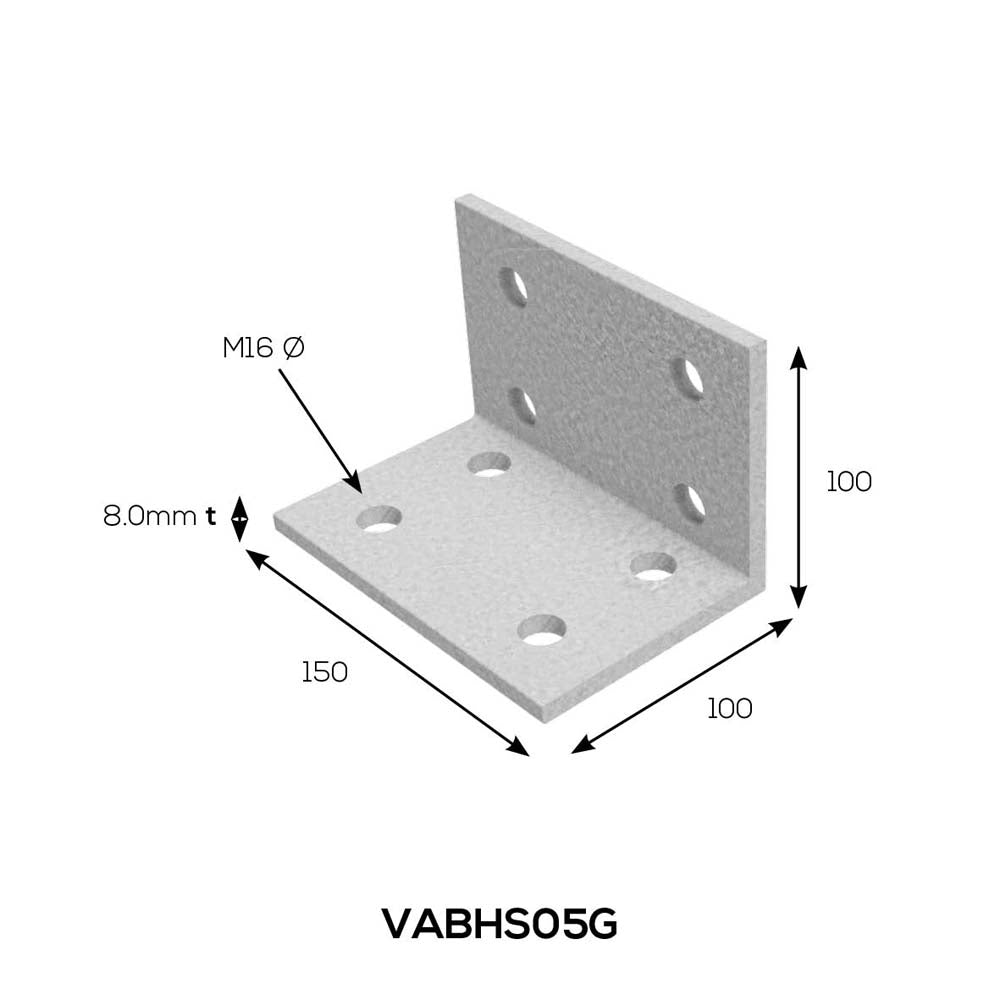 Structural HDG Bracket 150x100x100