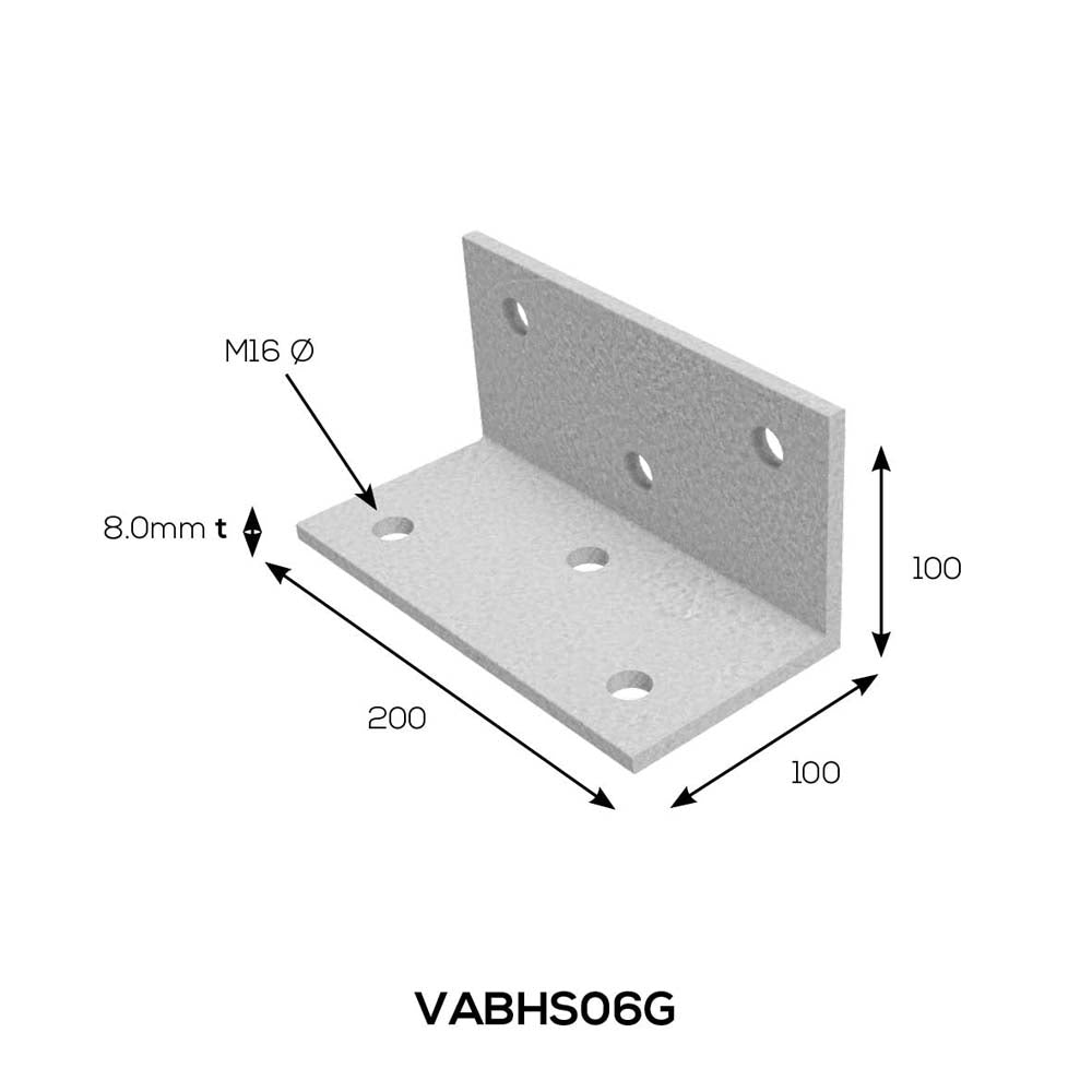 Structural HDG Bracket 200x100x100