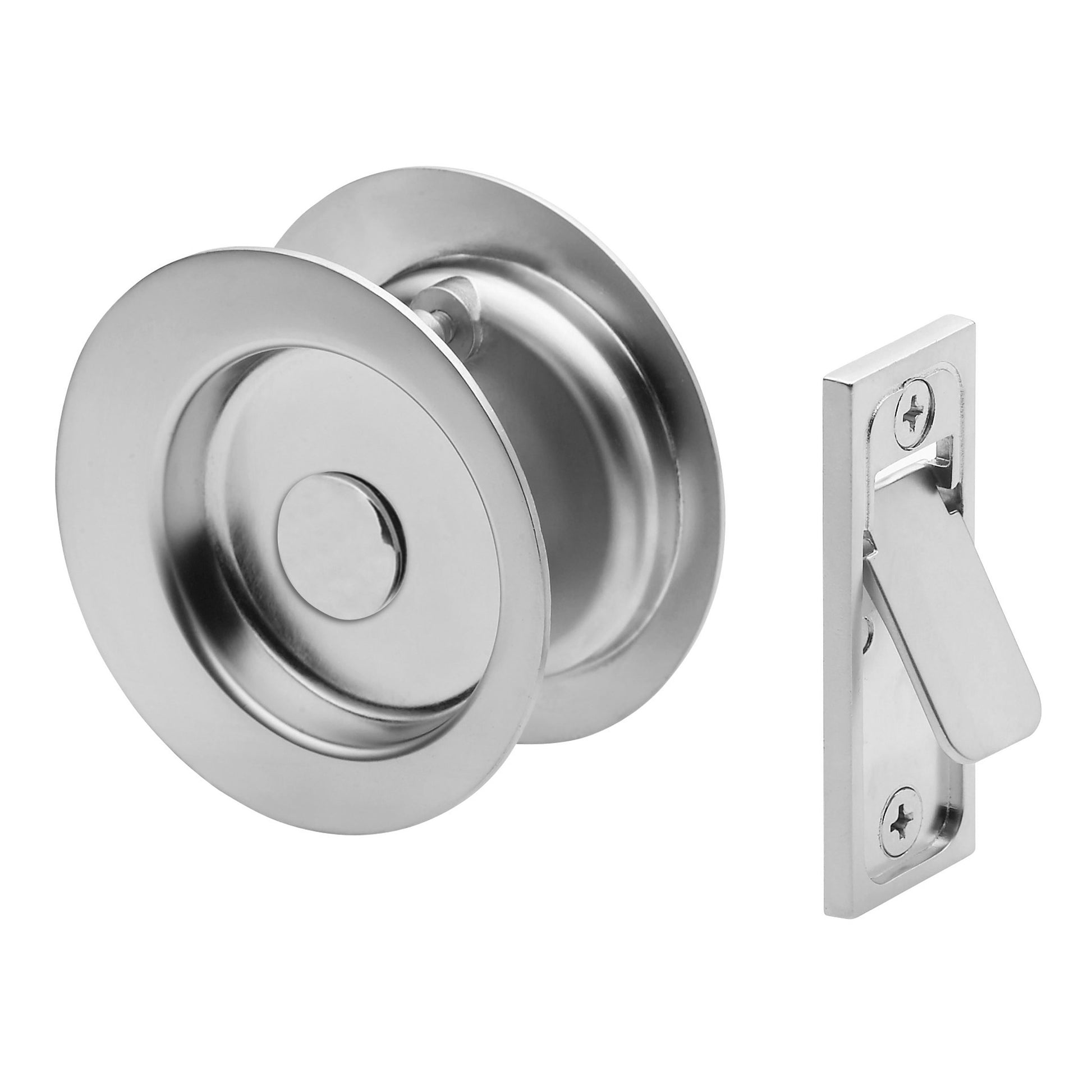 Circular Passage Sliding Cavity Set in Satin Chrome