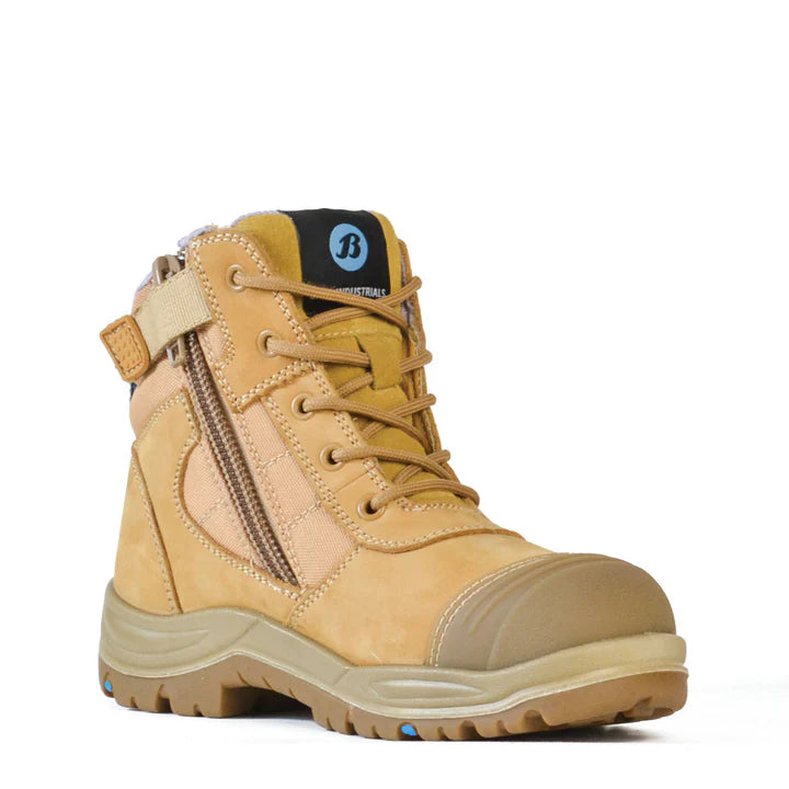 Bata Industrials Womens Safety Boots Wheat Zippy