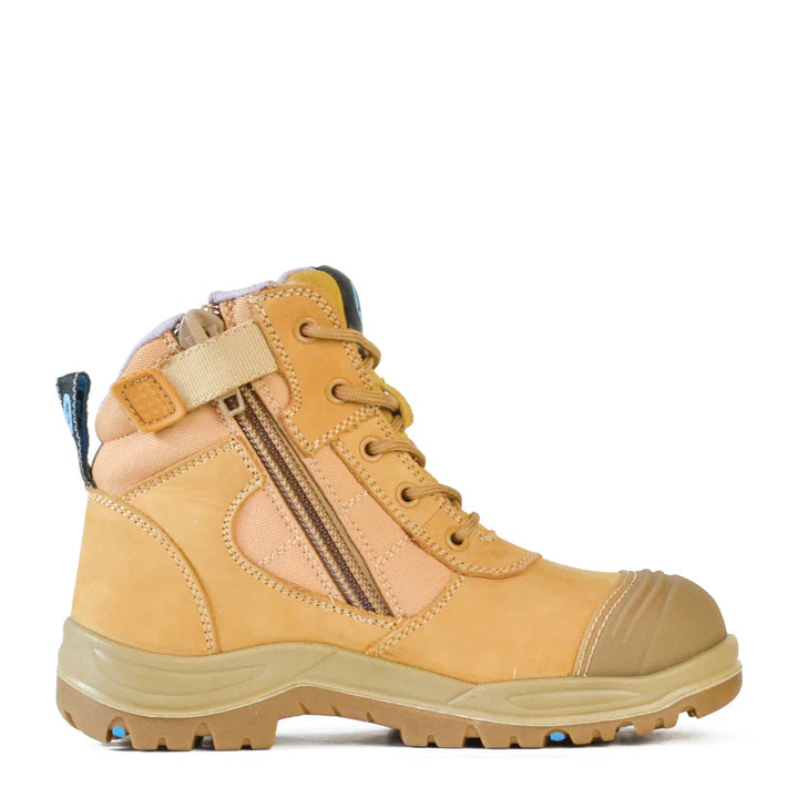 Bata Industrials Womens Safety Boots Wheat Zippy