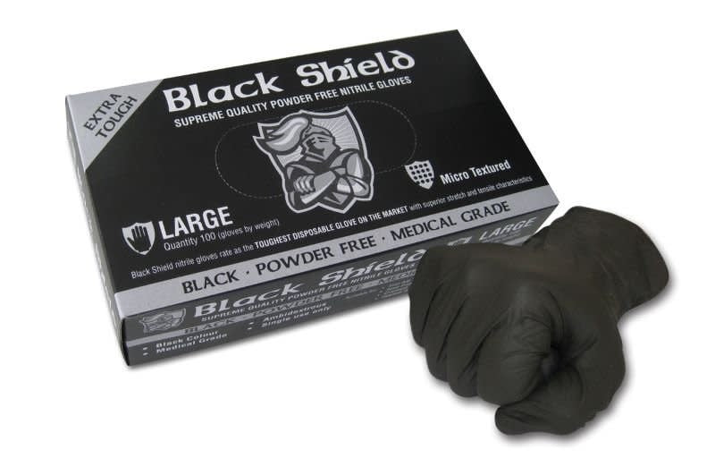 Black Shield Heavy Duty Nitrile Gloves Box 100