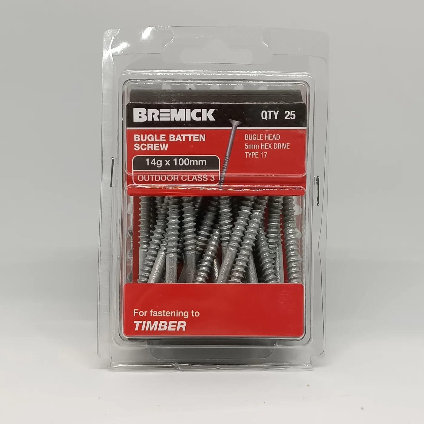 Galvanised Bugle Screw 14g x 100mm - Pack of 25