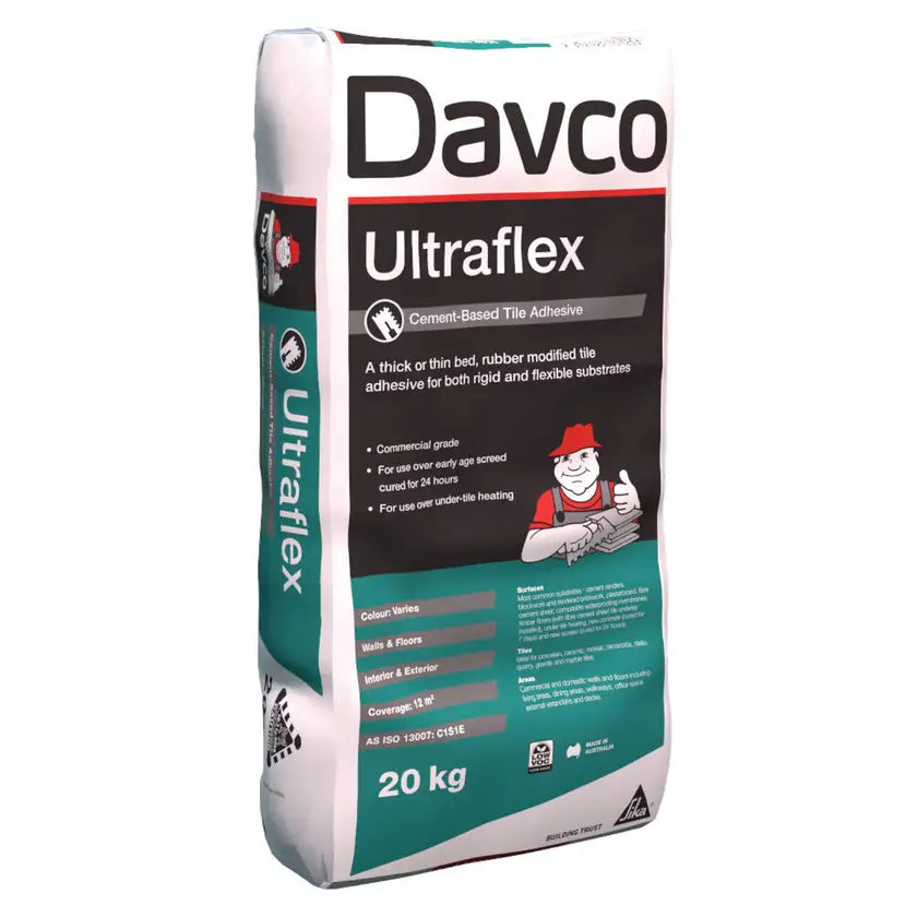 Davco Tile Adhesive Ultraflex 20kg Bag
