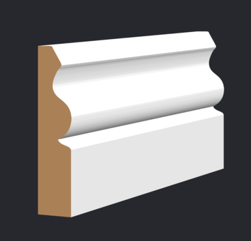 Donington  Primed F/J Pine Skirting Architrave 92x18mmx5.4m