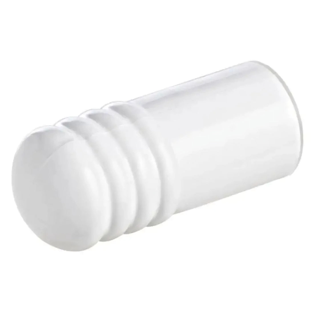 Door Stopper White Plastic Cushion 75mm