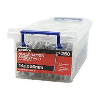 Galvanised Bugle Screw 14g x 50mm - Pack of 250