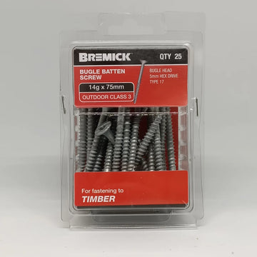 Galvanised Bugle Screw 14g x 75mm - Pack of 25