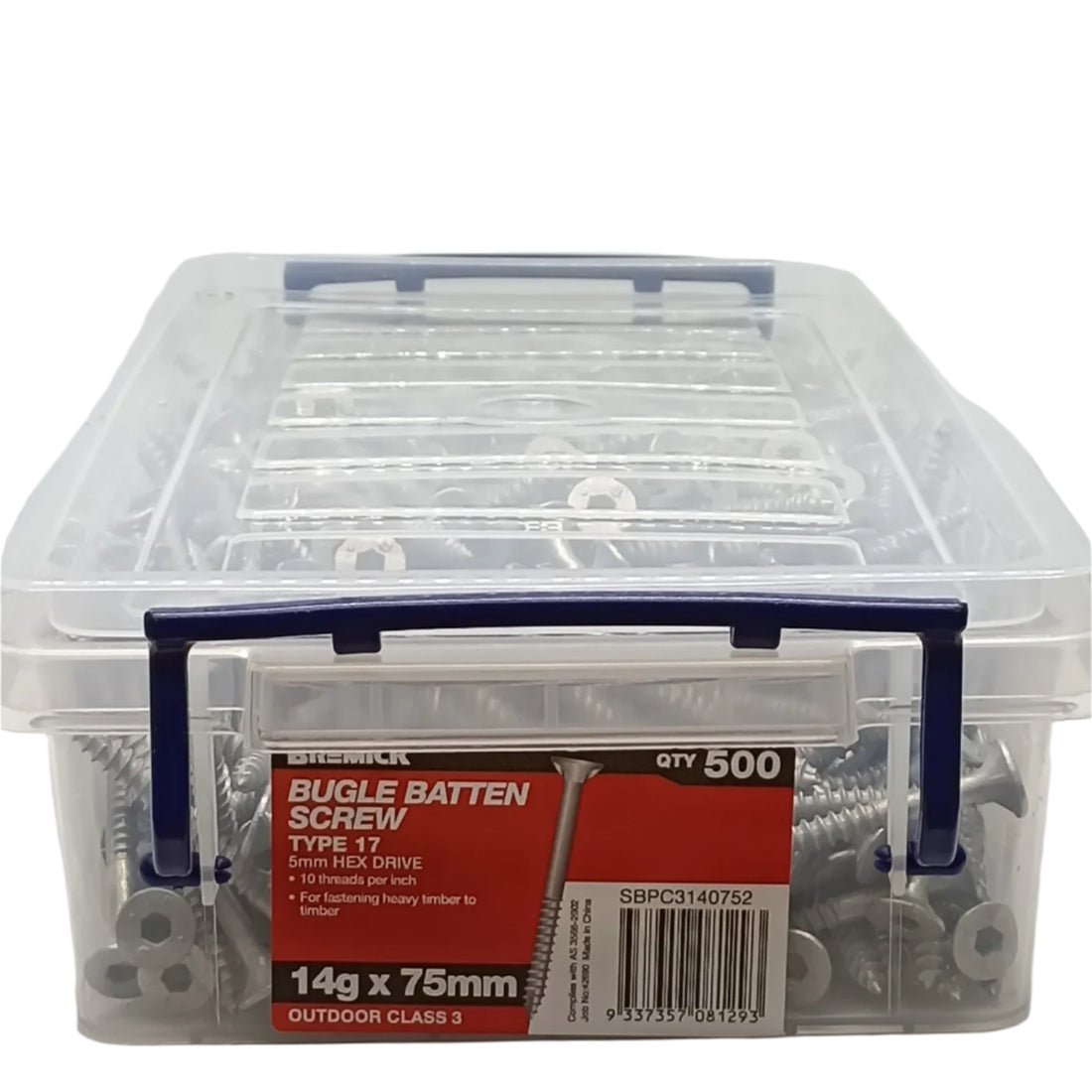 Galvanised Bugle Screw 14g x 75mm - Pack of 500