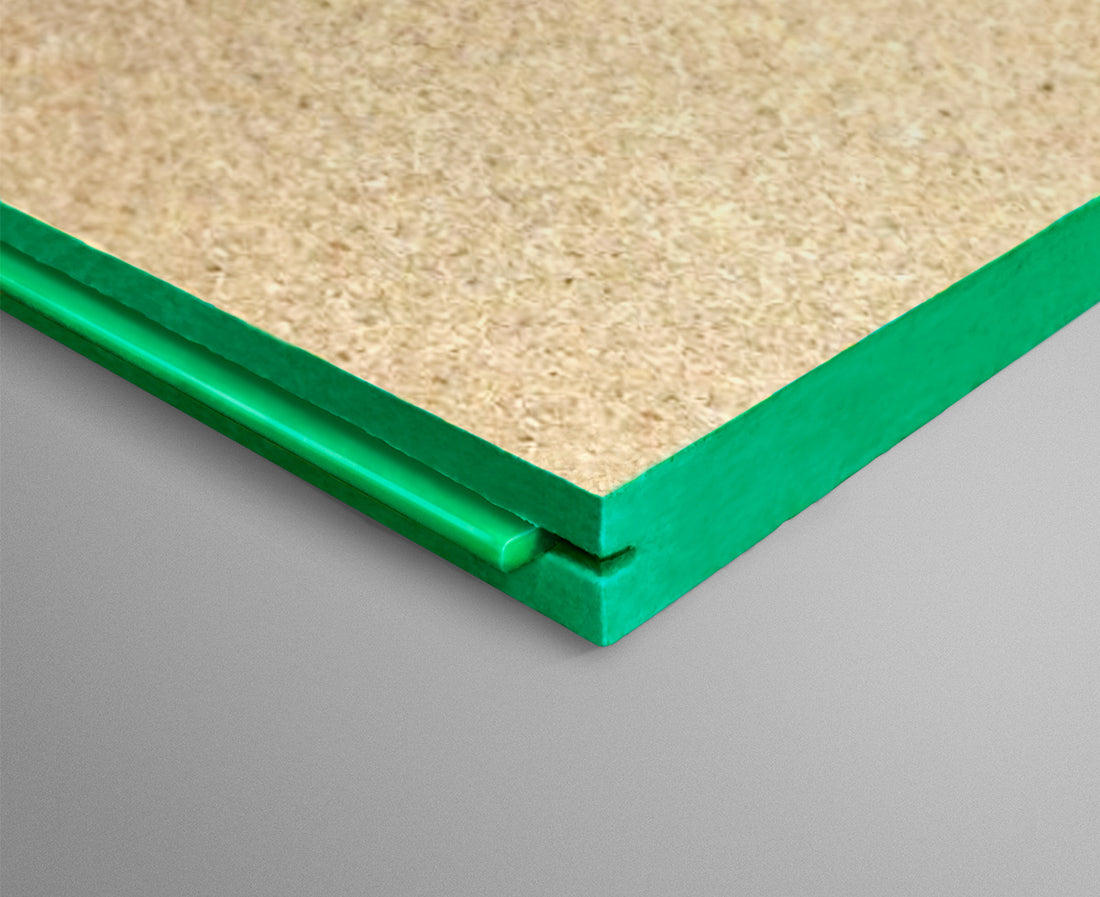 Green Tongue Particle Board Flooring Sheets Moisture Resistant 3600x800x19mm