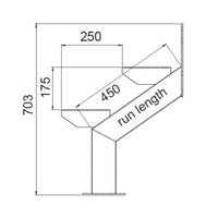 Hardaz Galvanised Steel Stair Stringers 2 Step Left & Right Pair