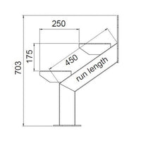Hardaz Galvanised Steel Stair Stringers 3 Step Left & Right Pair
