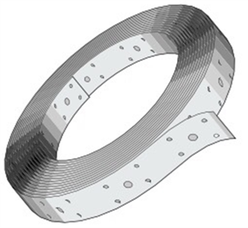 Hoop Iron 30mm x 0.8mm x 15m Punched