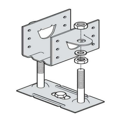 Kleva Klip Adjustable Joist Support 65mm X 46mm X 100mm