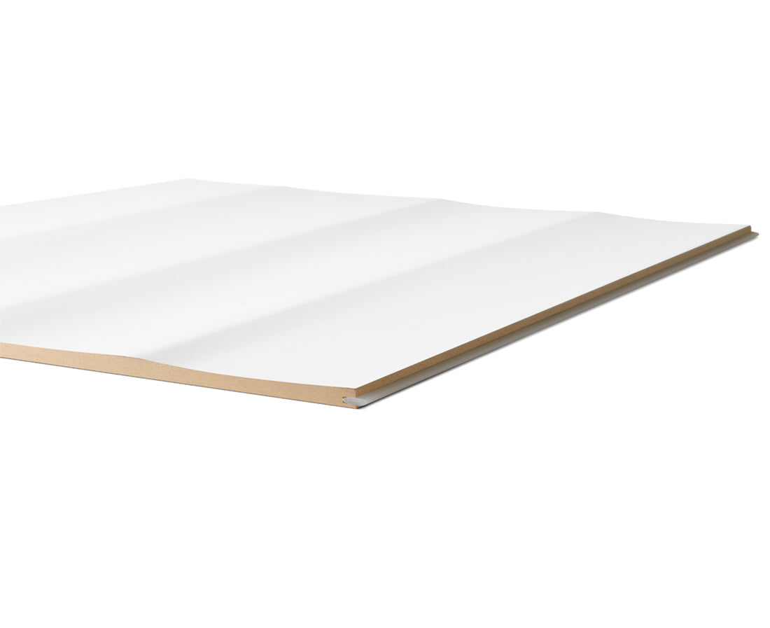 Laminex Scallop 135 Primed Panel 2400x1200x12mm Edge View