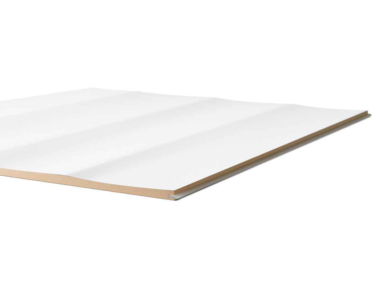 Laminex Scallop 135 Primed Panel 3000x1200x12mm Edge View