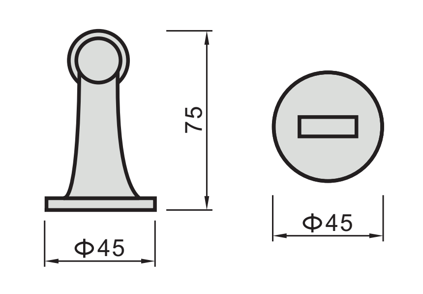 Magnetic Door Stop Silva Electro Brass 75mm