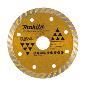 Makita 105mm x 20/16mm Diamond Turbo Rim Saw Blade A-84193