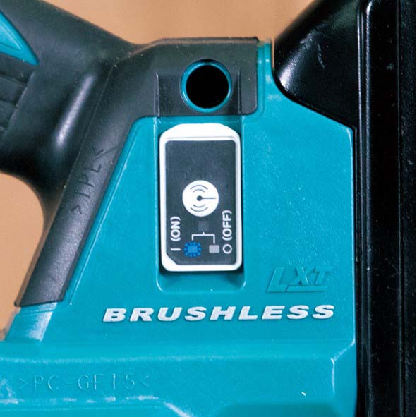 Makita 18V Brushless AWS 82mm Planner Skin DKP181Z Closeup AWS