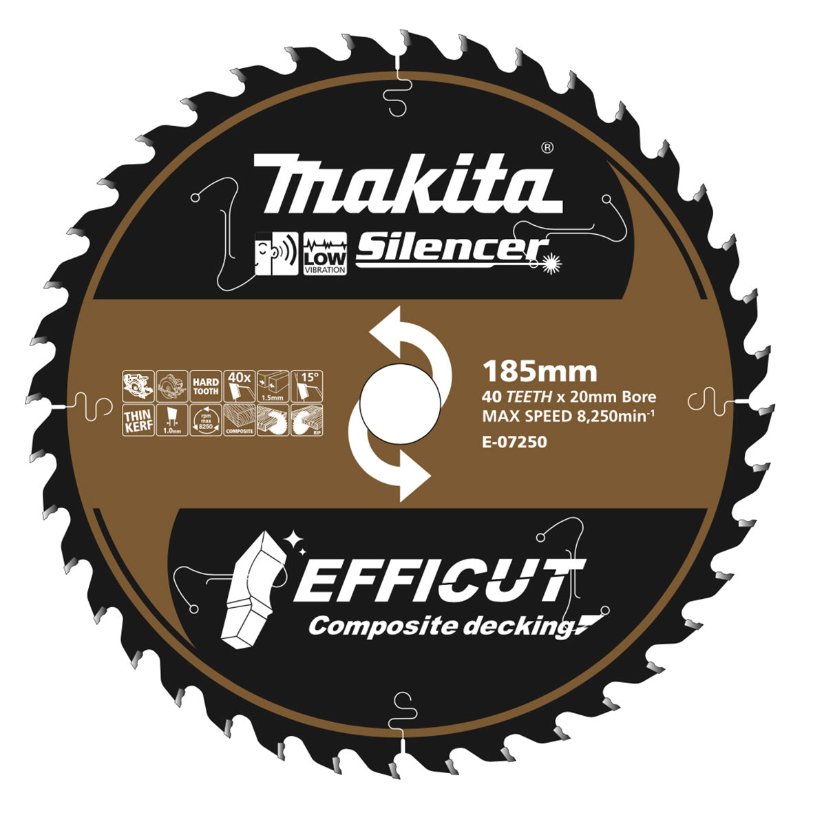 Makita E-07250 Saw Blade 185x20x40T
