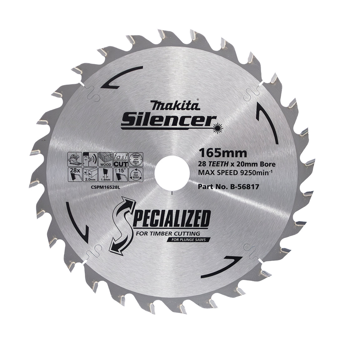 Makita B-56817 Saw Blade 165x20x28T