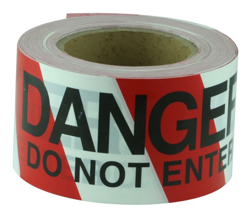 Maxisafe BRD714 Safety Barrier Tape Red/White - Danger Do Not Enter