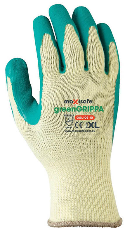 Maxisafe GGL106 Green Grippa Poly Cotton Glove