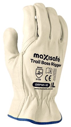 Maxisafe GRP141 Premium Beige Leather Riggers Glove