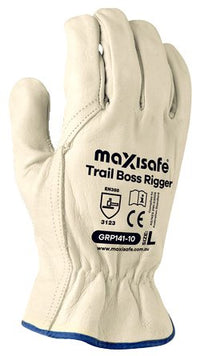 Maxisafe GRP141 Premium Beige Leather Riggers Glove